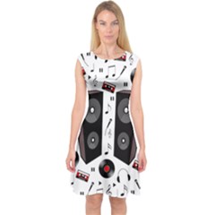 Loud Music Capsleeve Midi Dress by Valentinaart