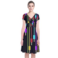 Plug In Short Sleeve Front Wrap Dress by Valentinaart