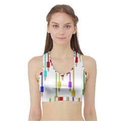 Plug In Sports Bra With Border by Valentinaart