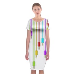 Plug In Classic Short Sleeve Midi Dress by Valentinaart