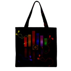 Energy Of The Sound Zipper Grocery Tote Bag by Valentinaart
