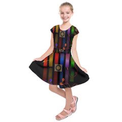 Energy Of The Sound Kids  Short Sleeve Dress by Valentinaart