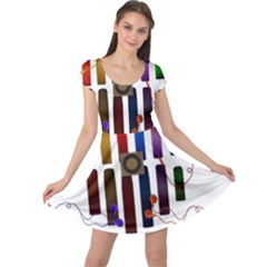 Energy Of The Sound Cap Sleeve Dresses by Valentinaart