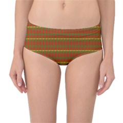 Fugly Christmas Xmas Pattern Mid-waist Bikini Bottoms by Nexatart