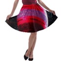 Glass Ball Decorated Beautiful Red A-line Skater Skirt View1