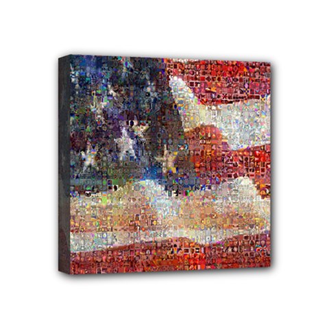 Grunge United State Of Art Flag Mini Canvas 4  x 4 