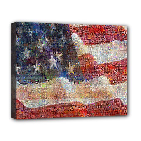 Grunge United State Of Art Flag Deluxe Canvas 20  x 16  