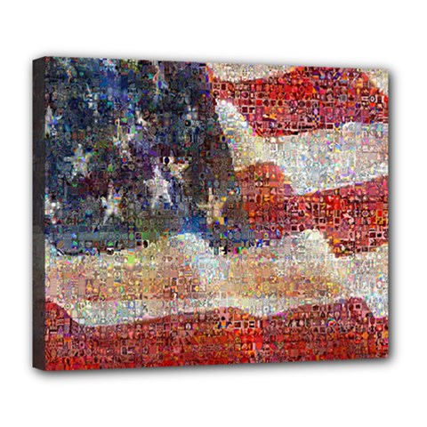 Grunge United State Of Art Flag Deluxe Canvas 24  x 20  