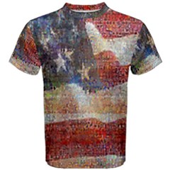 Grunge United State Of Art Flag Men s Cotton Tee