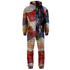 Grunge United State Of Art Flag Hooded Jumpsuit (Men) 