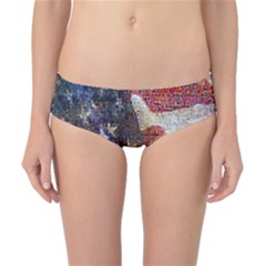 Grunge United State Of Art Flag Classic Bikini Bottoms