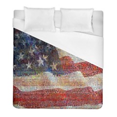 Grunge United State Of Art Flag Duvet Cover (Full/ Double Size)