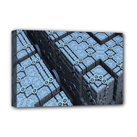 Grid Maths Geometry Design Pattern Deluxe Canvas 18  X 12   by Nexatart