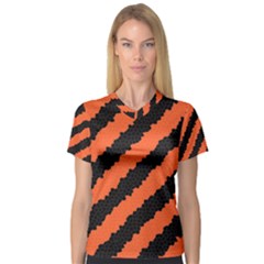 Halloween Background Women s V-neck Sport Mesh Tee