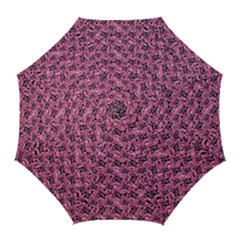 Floral Pink Collage Pattern Golf Umbrellas by dflcprints