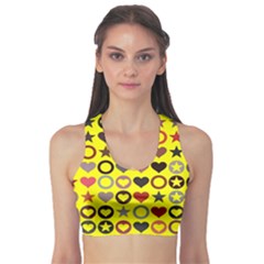 Heart Circle Star Sports Bra by Nexatart