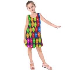 Happy Balloons Kids  Sleeveless Dress by Nexatart