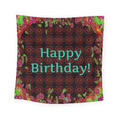 Happy Birthday! Square Tapestry (small)