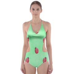 Ladybug Pattern Cut-out One Piece Swimsuit by Nexatart