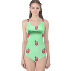 Ladybug Pattern One Piece Swimsuit by Nexatart