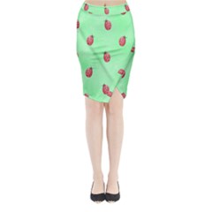 Ladybug Pattern Midi Wrap Pencil Skirt by Nexatart