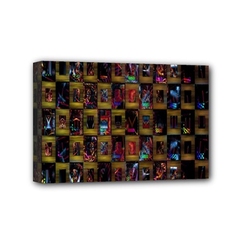 Kaleidoscope Pattern Abstract Art Mini Canvas 6  X 4  by Nexatart