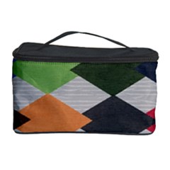 Leather Colorful Diamond Design Cosmetic Storage Case by Nexatart