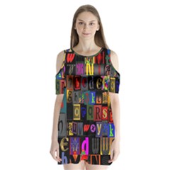 Letters A Abc Alphabet Literacy Shoulder Cutout Velvet  One Piece by Nexatart