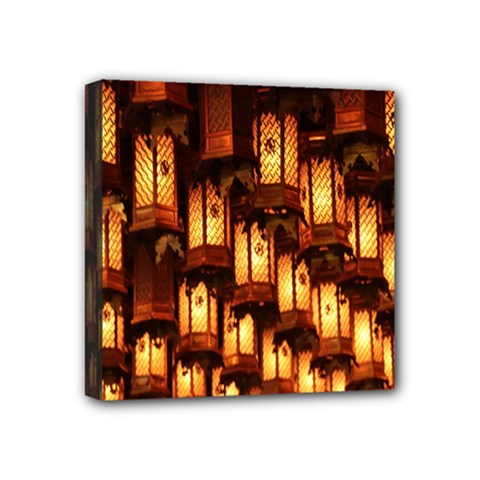 Light Art Pattern Lamp Mini Canvas 4  X 4  by Nexatart