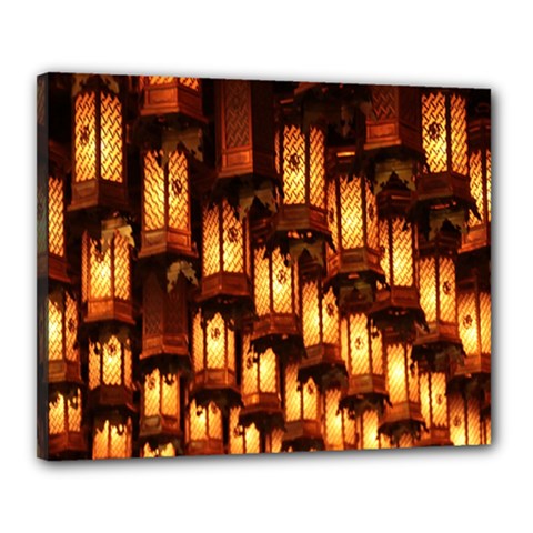 Light Art Pattern Lamp Canvas 20  X 16  by Nexatart