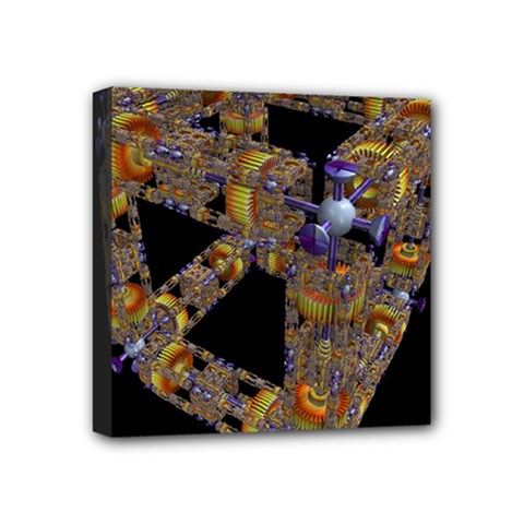 Machine Gear Mechanical Technology Mini Canvas 4  x 4 