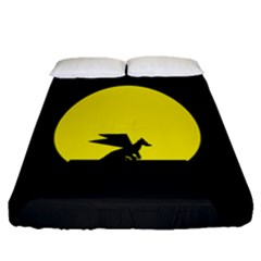 Moon And Dragon Dragon Sky Dragon Fitted Sheet (queen Size) by Nexatart