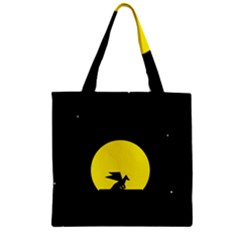 Moon And Dragon Dragon Sky Dragon Zipper Grocery Tote Bag by Nexatart