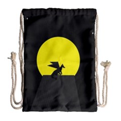 Moon And Dragon Dragon Sky Dragon Drawstring Bag (large) by Nexatart