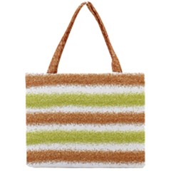 Metallic Gold Glitter Stripes Mini Tote Bag by Nexatart