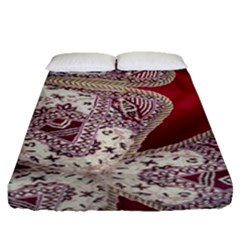 Morocco Motif Pattern Travel Fitted Sheet (queen Size) by Nexatart