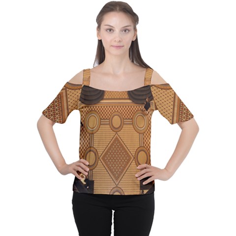 Mosaic The Elaborate Floor Pattern Of The Sydney Queen Victoria Building Women s Cutout Shoulder Tee by Nexatart