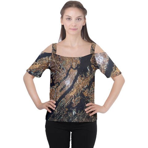 Night View Women s Cutout Shoulder Tee by Nexatart