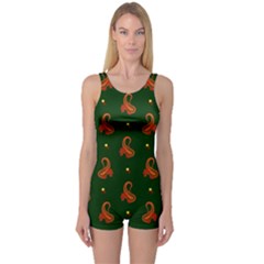 Paisley Pattern One Piece Boyleg Swimsuit by Nexatart