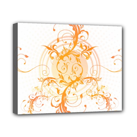 Orange Swirls Canvas 10  x 8 
