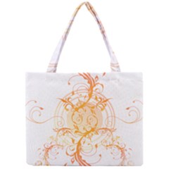 Orange Swirls Mini Tote Bag