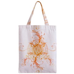 Orange Swirls Zipper Classic Tote Bag