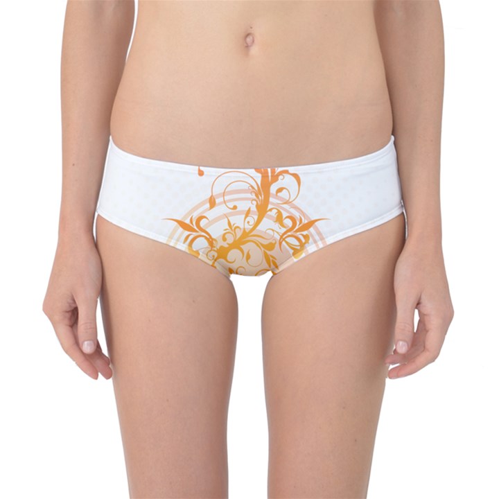 Orange Swirls Classic Bikini Bottoms