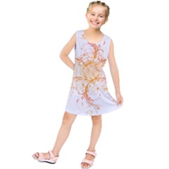 Orange Swirls Kids  Tunic Dress