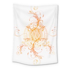 Orange Swirls Medium Tapestry