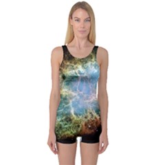 Crab Nebula One Piece Boyleg Swimsuit by SheGetsCreative