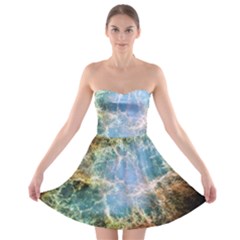 Crab Nebula Strapless Bra Top Dress