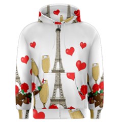 Romance In Paris Men s Zipper Hoodie by Valentinaart