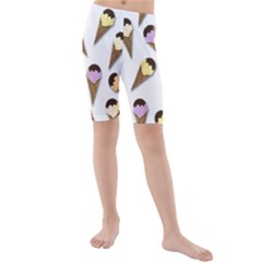 Ice Cream Pattern Kids  Mid Length Swim Shorts by Valentinaart