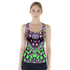 Dots And Very Hearty Racer Back Sports Top by pepitasart